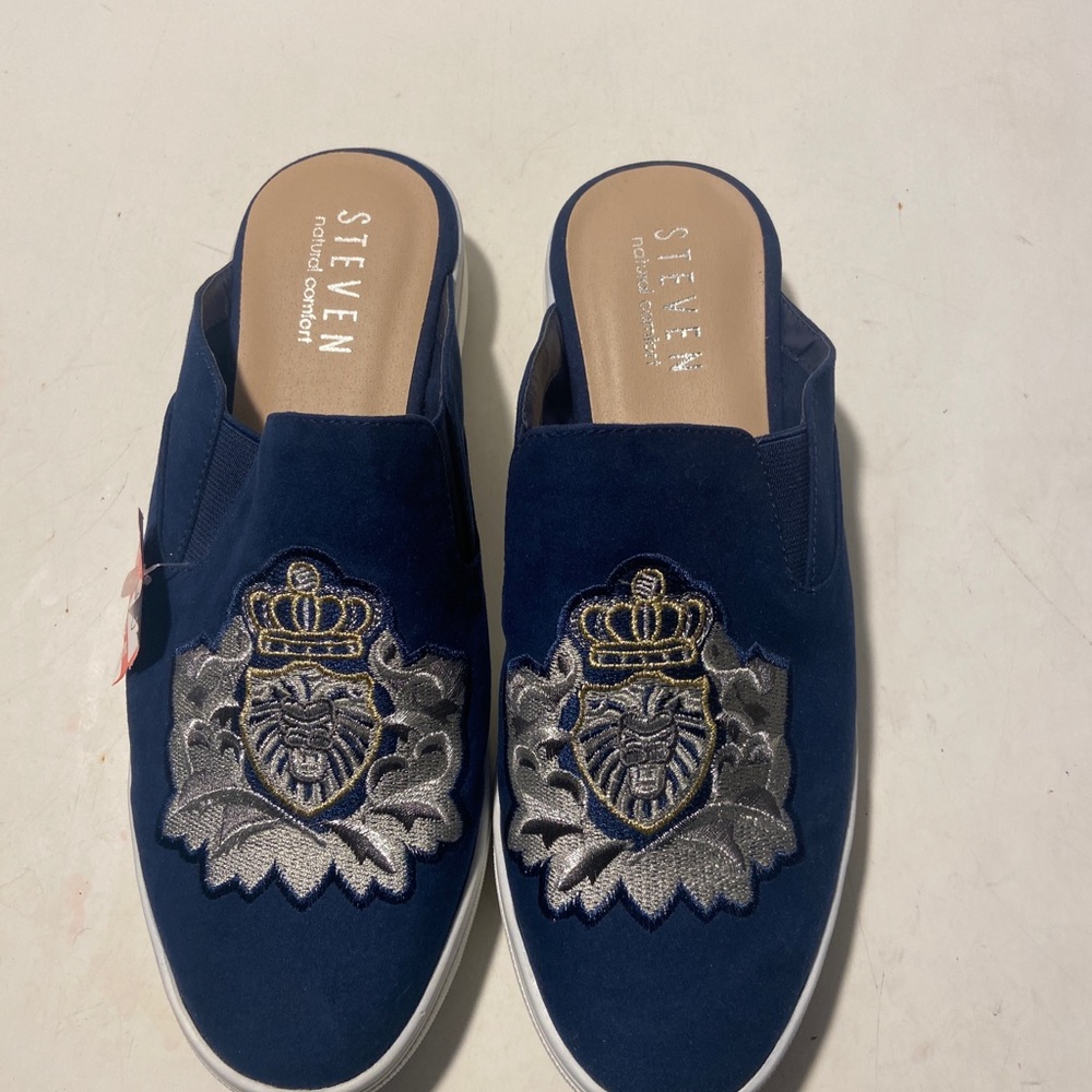 Steven natural comfort navy blue fabric. Slip ins size 9.5 NWT - Picture 7 of 7